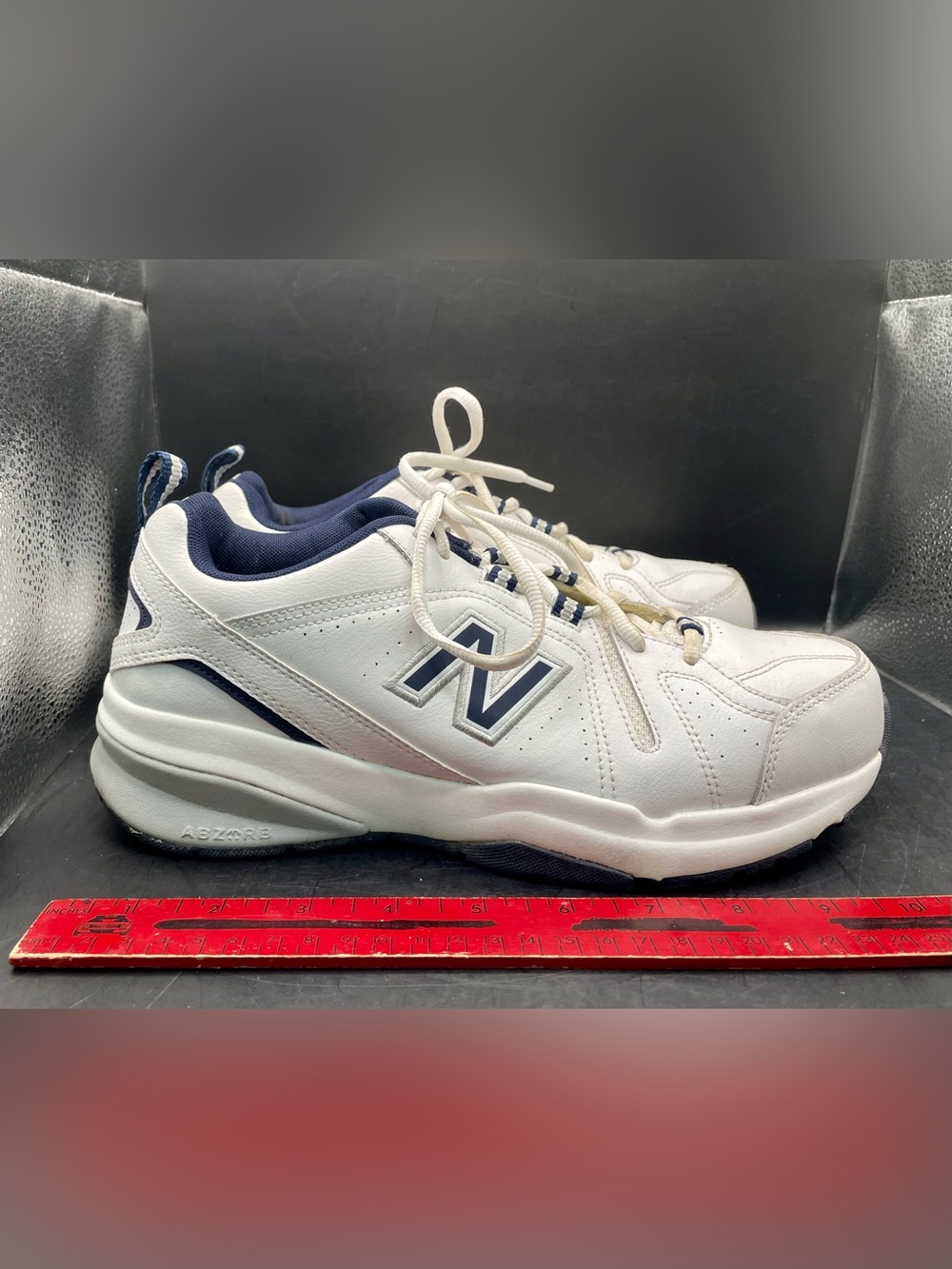 New Balance Men’s 608 V4 White & Blue training shoes Size 8